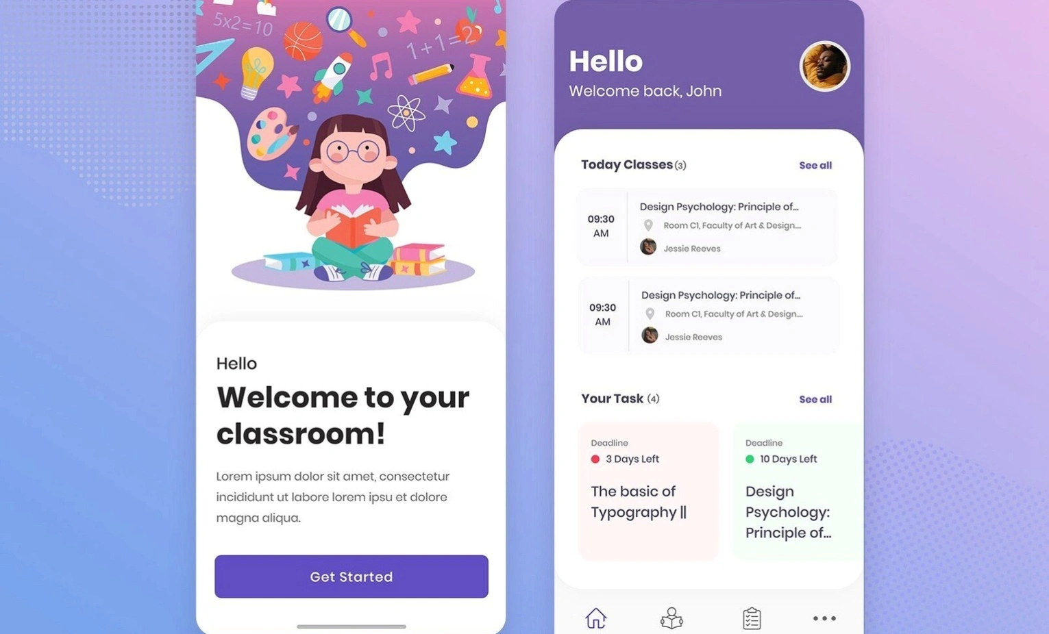 E-Learning Platform Interface